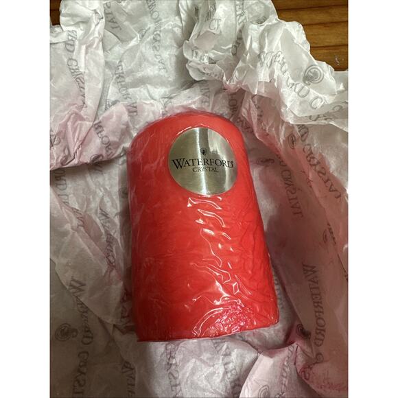 Waterford Crystal Snow Crystals 6” Pillar Candle Hurricane Original Box - Picture 9 of 11